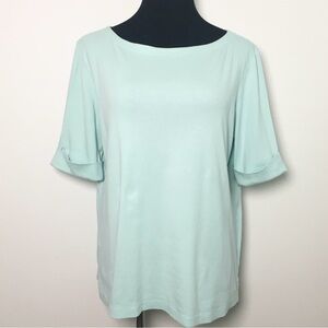 Karen Scott Light Green Short Sleeve Top